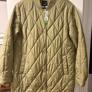 Sage Quilted Lightweight Coat